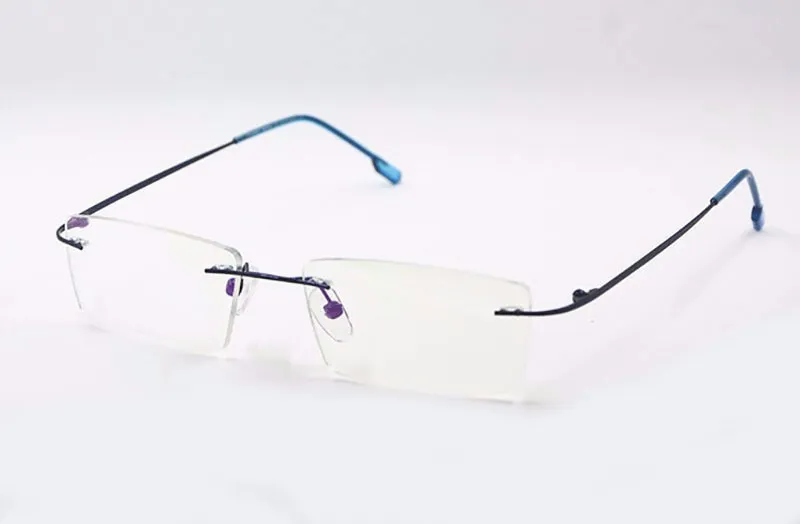 Reven Jate Unisex Rimless Square Titanium Eyeglasses R522