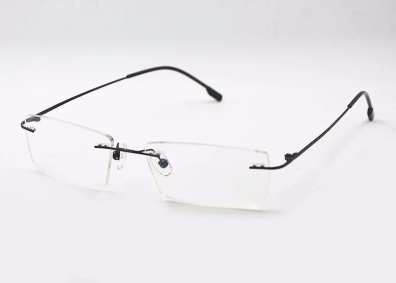 Reven Jate Unisex Rimless Square Titanium Eyeglasses R522