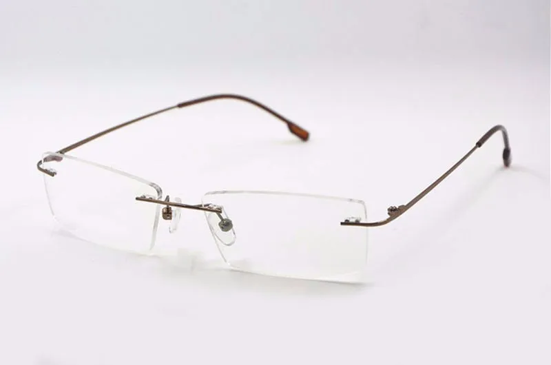 Reven Jate Unisex Rimless Square Titanium Eyeglasses R522