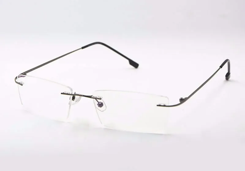 Reven Jate Unisex Rimless Square Titanium Eyeglasses R522