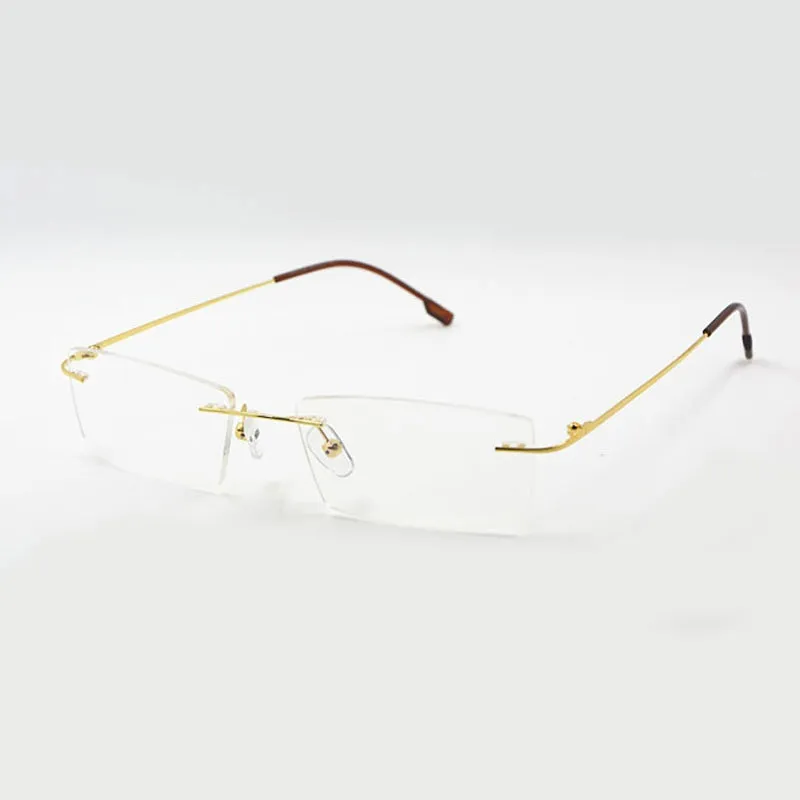 Reven Jate Unisex Rimless Square Titanium Eyeglasses R522