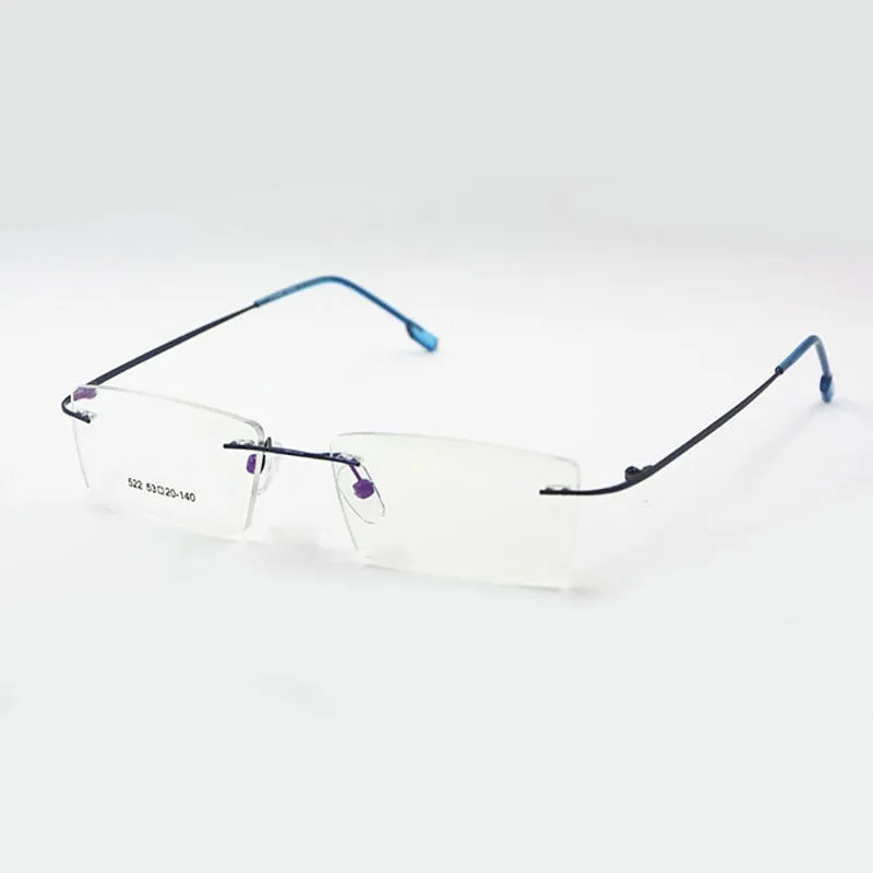 Reven Jate Unisex Rimless Square Titanium Eyeglasses R522