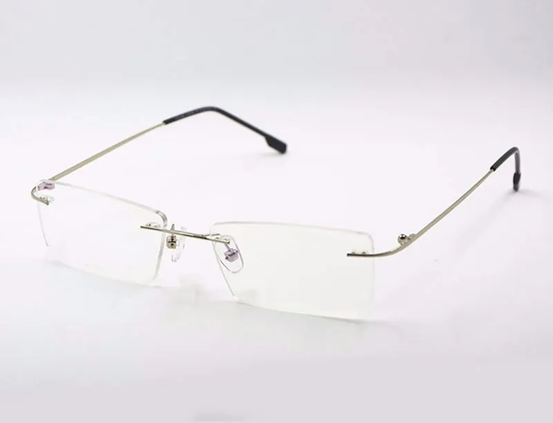 Reven Jate Unisex Rimless Square Titanium Eyeglasses R522