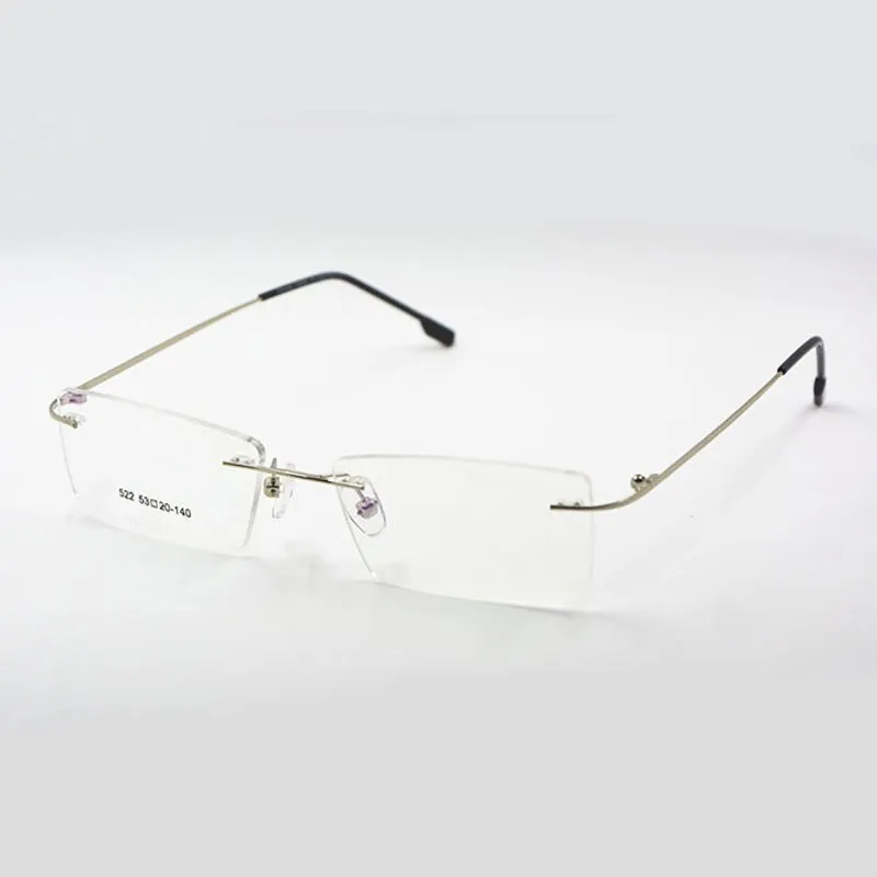 Reven Jate Unisex Rimless Square Titanium Eyeglasses R522