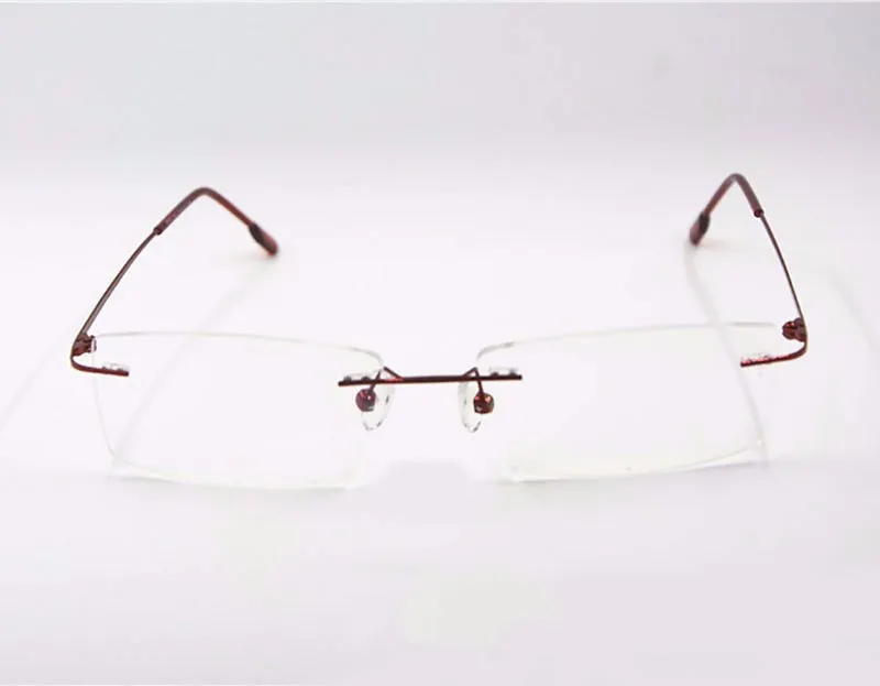 Reven Jate Unisex Rimless Square Titanium Eyeglasses R522