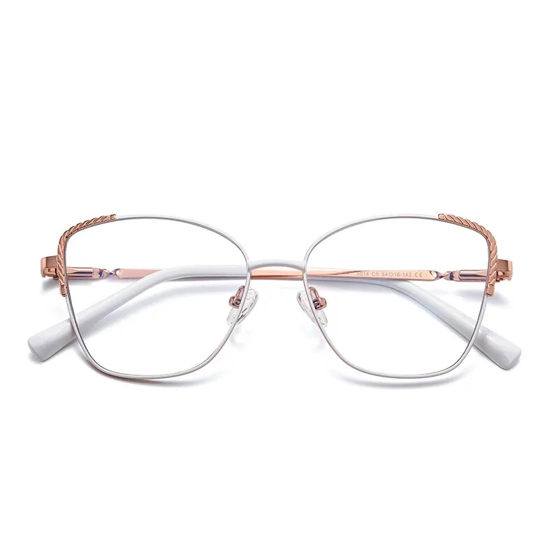 Reven Jate Women's Full Rim Cat Eye Alloy Eyeglasses 3014