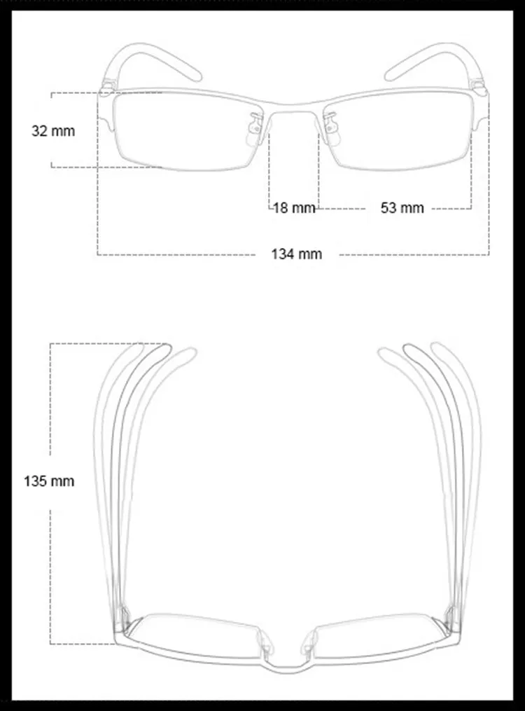 Reven Jate Women's Semi Rim Rectangle Alloy Eyeglasses 99001