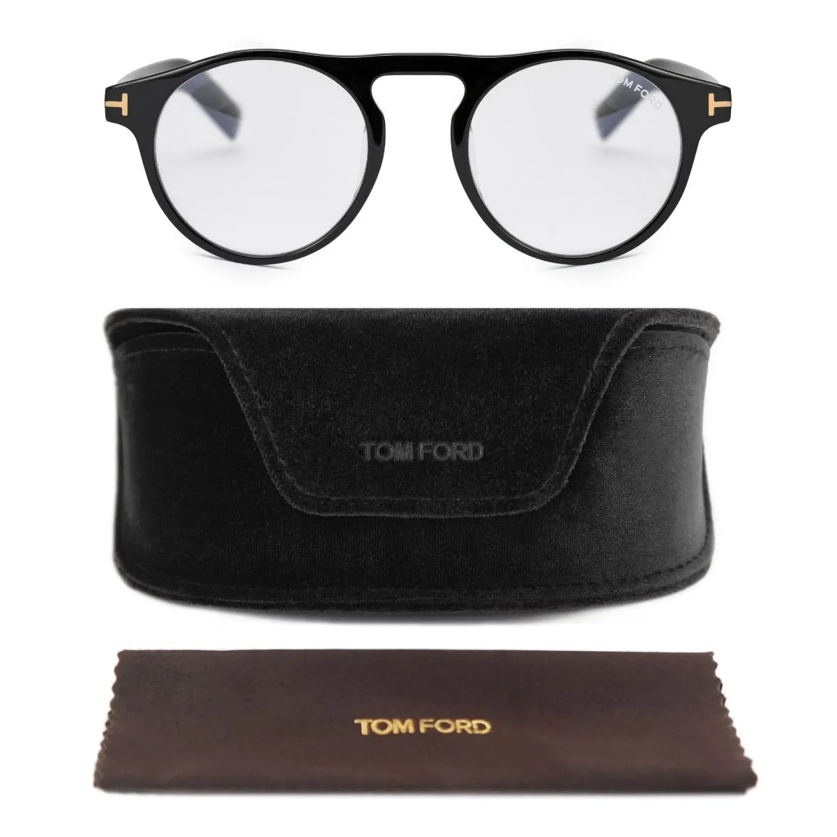 Tom Ford Unisex Round Opticals FT5628 F B 001 49