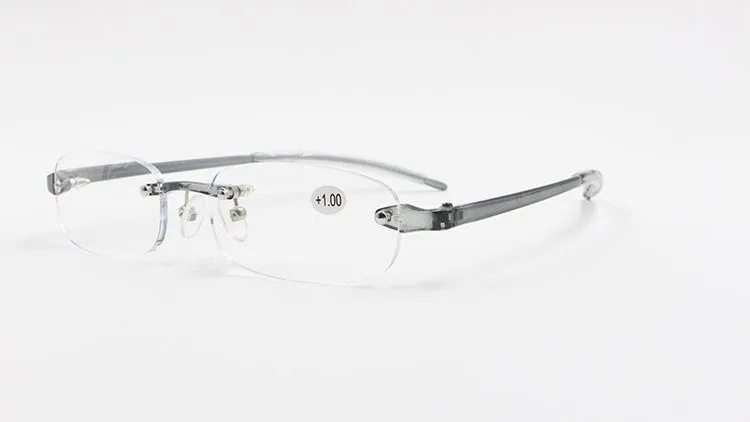 Unisex Reading Glasses Rimless Tr90 Ultra-light  1.0 To  3.5