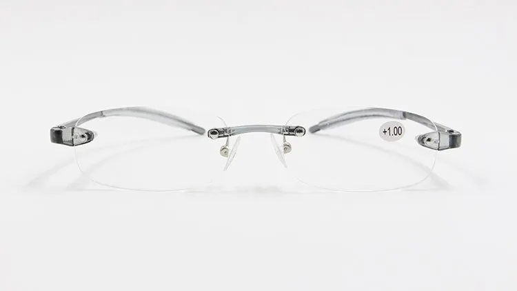 Unisex Reading Glasses Rimless Tr90 Ultra-light  1.0 To  3.5