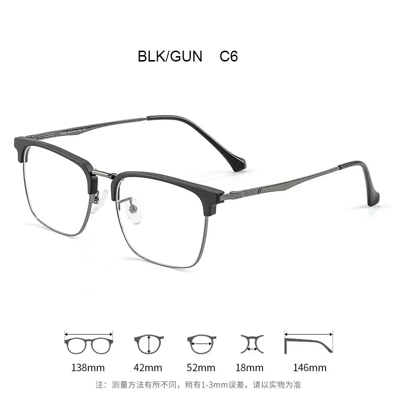 Vicky Mens Full Rim Square Alloy Reading Glasses Ke001