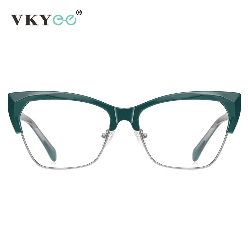 Vicky Women's Full Rim Butterfly Tr 90 Alloy Reading Glasses 2180