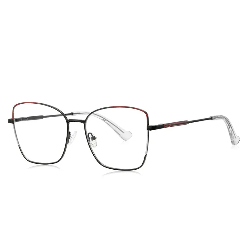 Vicky Women's Full Rim Large Square Alloy Reading Glasses 3062