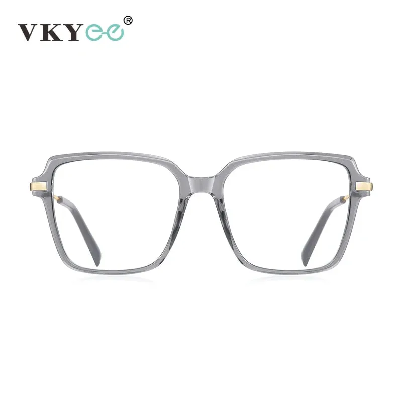 Vicky Women's Full Rim Large Square Tr 90 Alloy Reading Glasses 2212