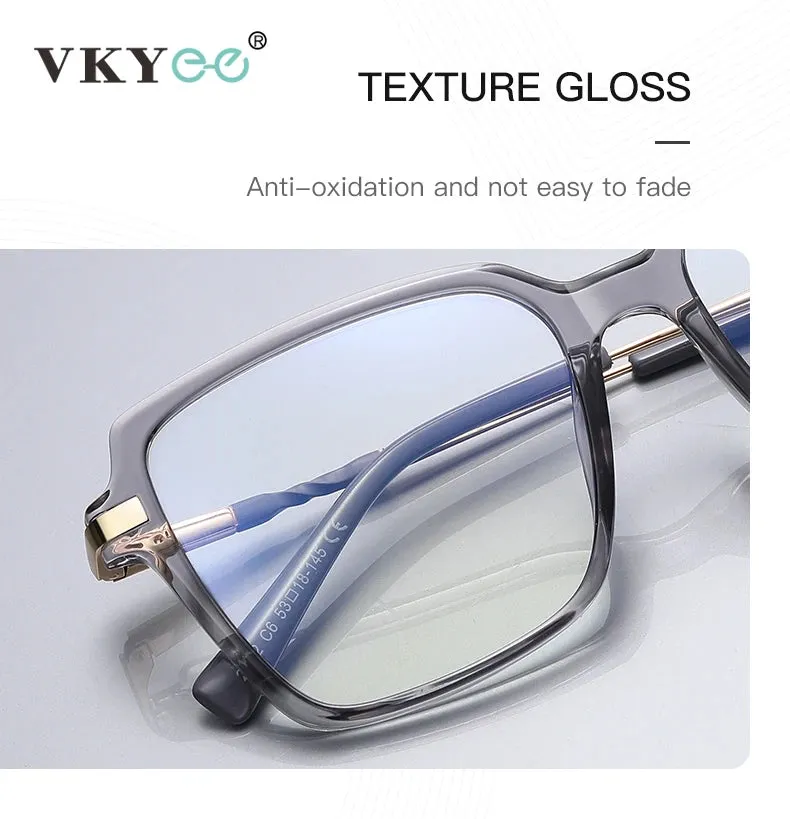 Vicky Women's Full Rim Large Square Tr 90 Alloy Reading Glasses 2212