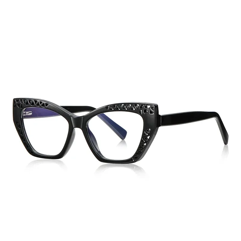 Vicky Women's Full Rim Square Cat Eye Tr 90 Alloy Reading Glasses 2182