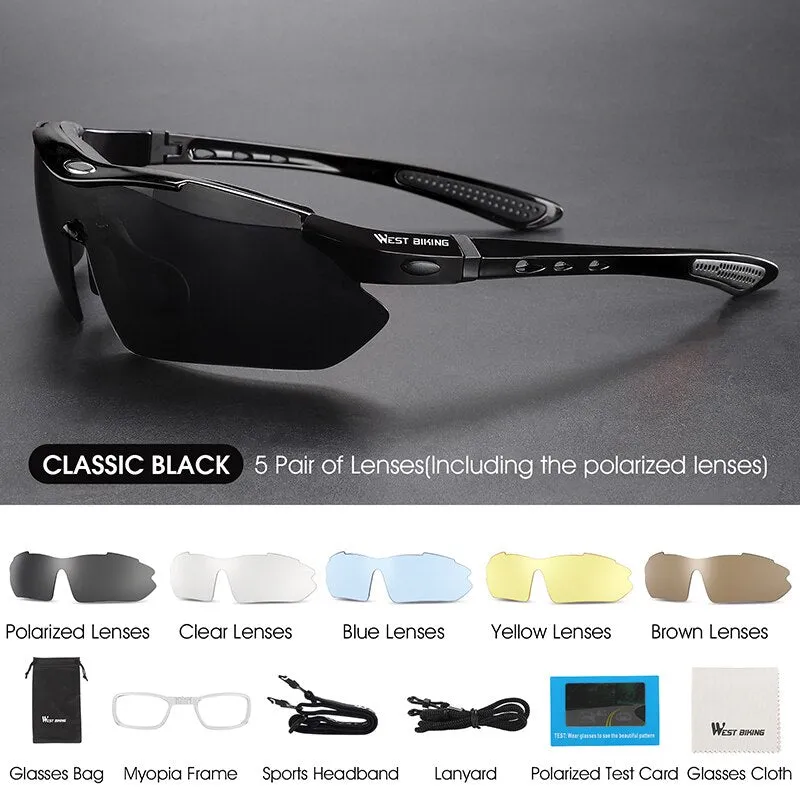 West Biking Unisex Full Rim Rectangle Acetate Polarized Sport Sunglasses YP0703111-135-136