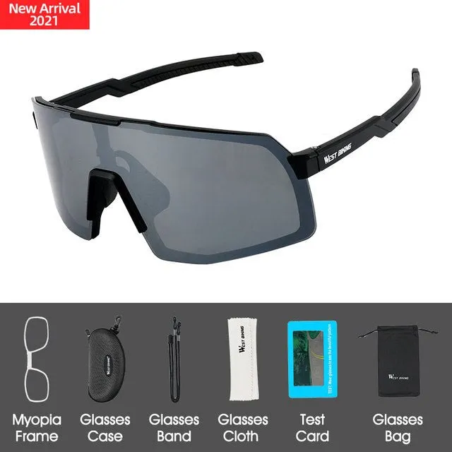 West Biking Unisex Full Rim Rectangle Acetate Polarized Sport Sunglasses YP0703111-135-136