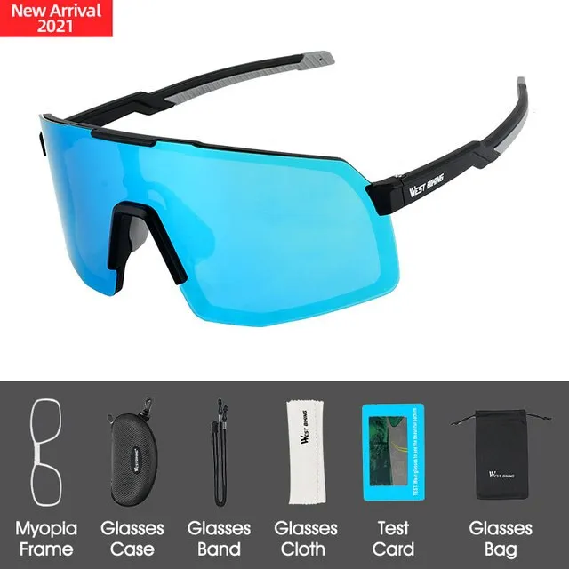 West Biking Unisex Full Rim Rectangle Acetate Polarized Sport Sunglasses YP0703111-135-136