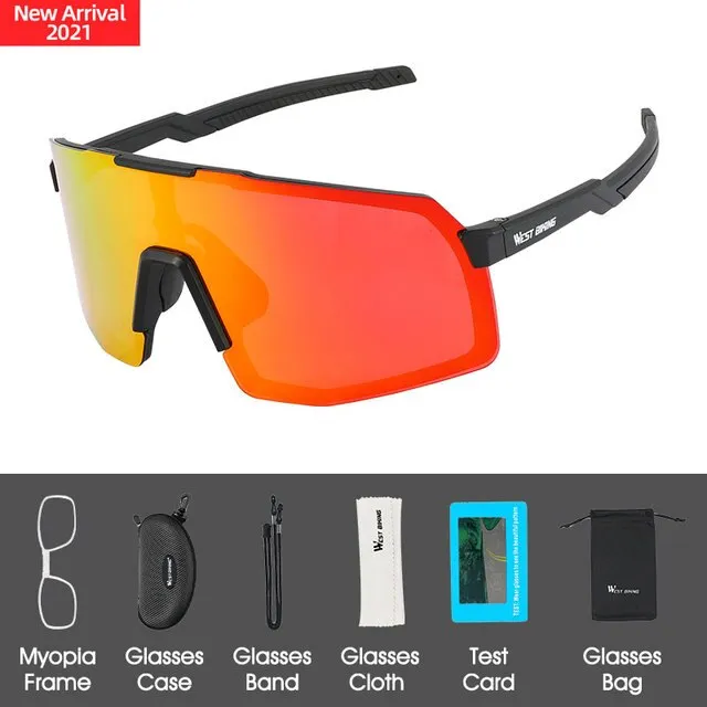 West Biking Unisex Full Rim Rectangle Acetate Polarized Sport Sunglasses YP0703111-135-136