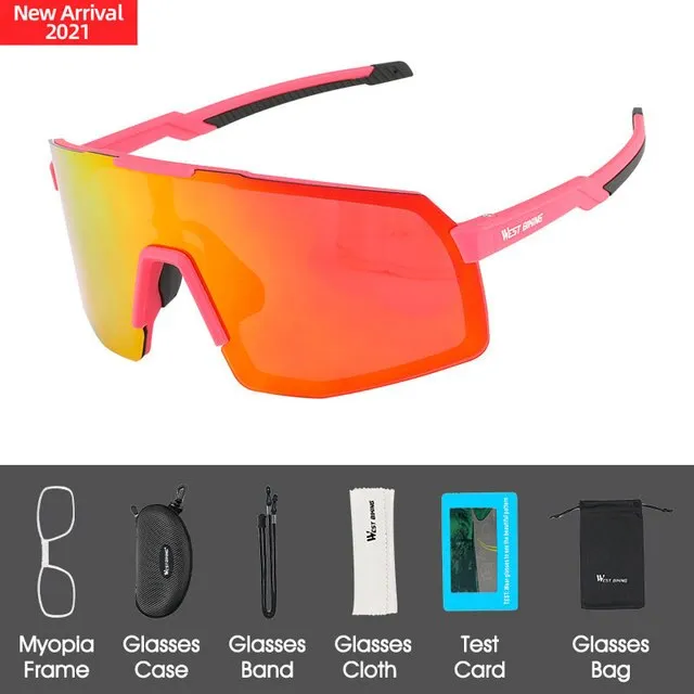 West Biking Unisex Full Rim Rectangle Acetate Polarized Sport Sunglasses YP0703111-135-136