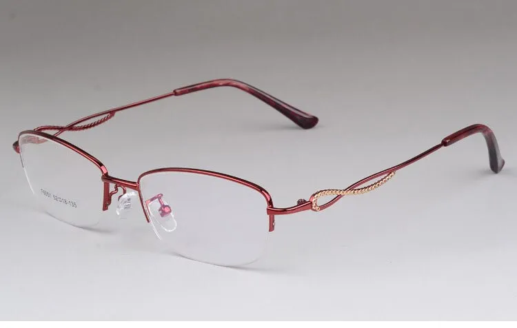 Women's Half Rim Alloy Frame Eyeglasses F6051