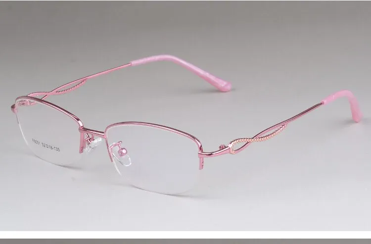 Women's Half Rim Alloy Frame Eyeglasses F6051