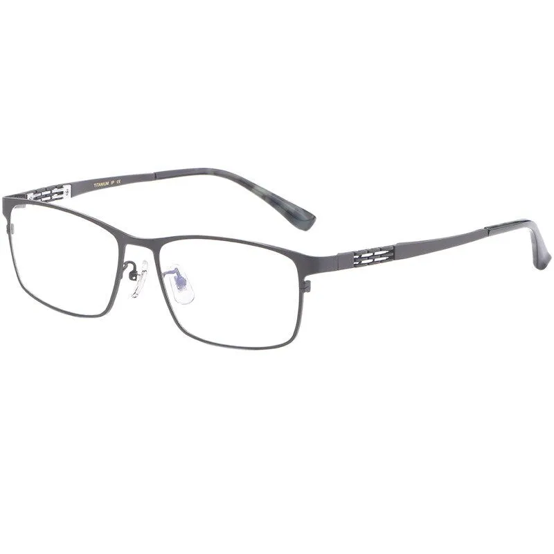 Yimaruili Men's Full Rim Large Square Titanium Eyeglasses HT0205