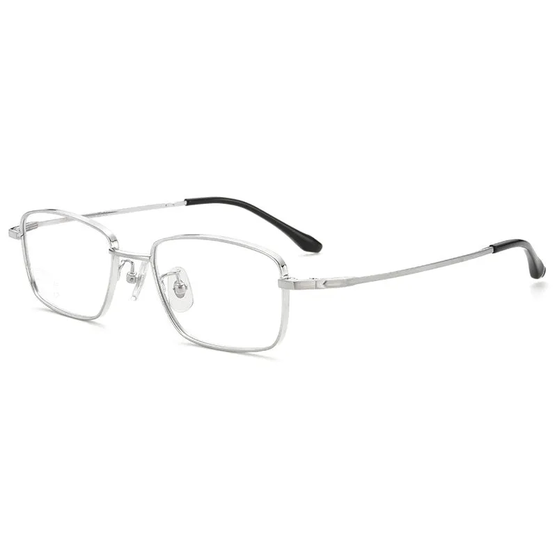 Yimaruili Men's Full Rim Small Square Titanium Eyeglasses J86501