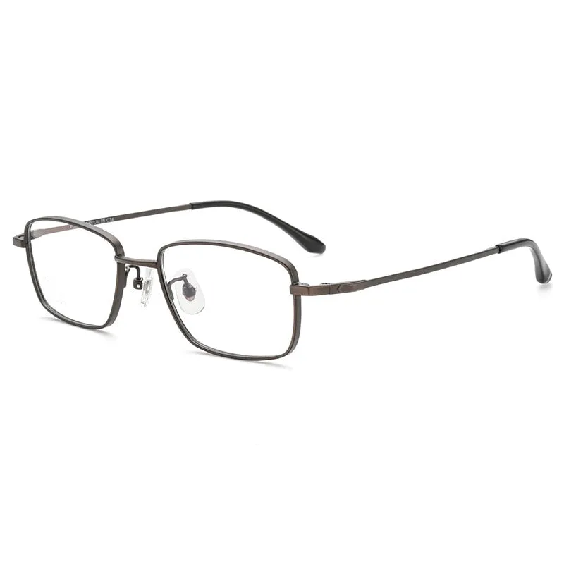 Yimaruili Men's Full Rim Small Square Titanium Eyeglasses J86501