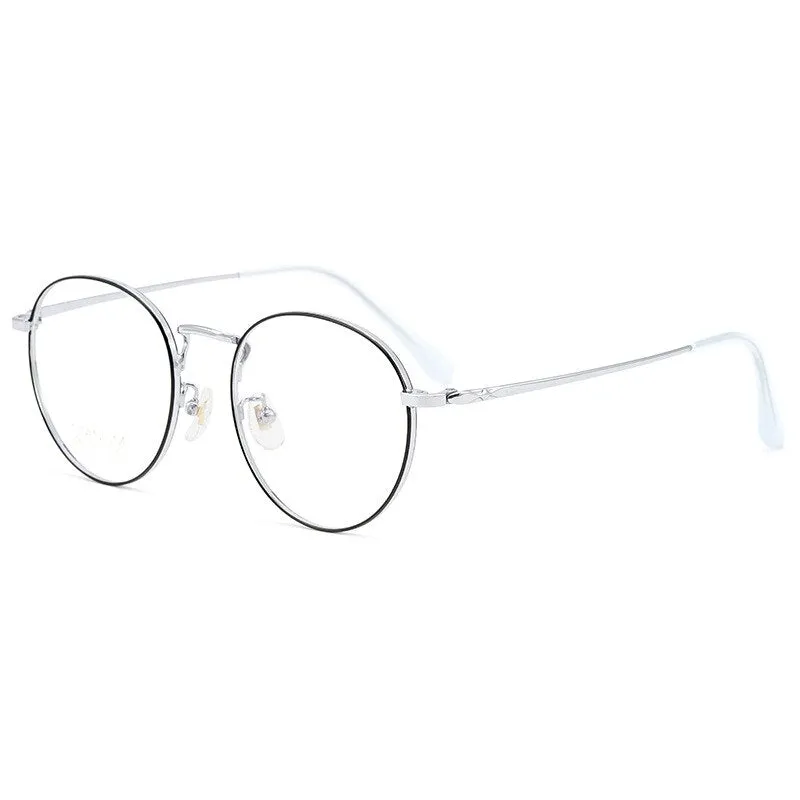 Yimaruili Unisex Full Rim Round Titanium Frame Eyeglasses CK803