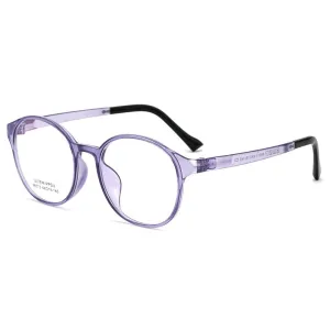 Yimaruili Unisex Full Rim Round Ultem Frame Eyeglasses 86513S