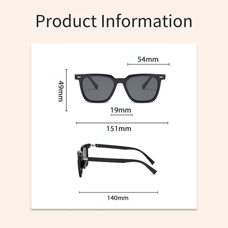 Yimaruili Unisex Full Rim Square Acetate Frame Polarized Sunglasses TR-ZC126