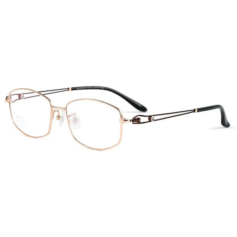 Yimaruili Women's Full Rim Polygonal Titanium Eyeglasses BV6002