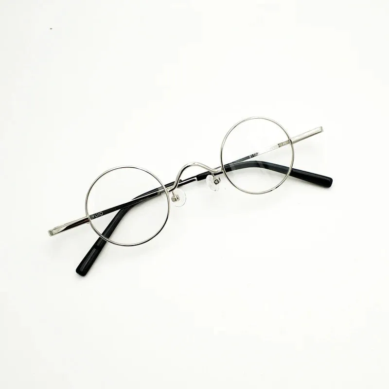 Yujo Unisex Full Rim Small Round Alloy Reading Glasses 00763